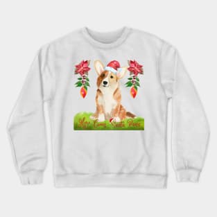 HERE COMES SANTA PAWS - MERRY CORGMAS - CORGI CHRISTMAS DESIGN Crewneck Sweatshirt